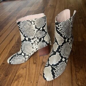J Crew Snake Leather Boots